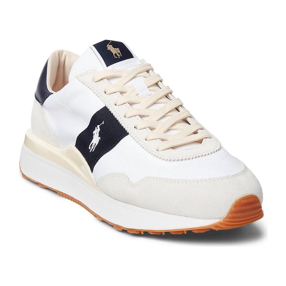 POLO RALPH LAUREN TRAIN 89 SUEDE AND OXFORD SNEAKERS